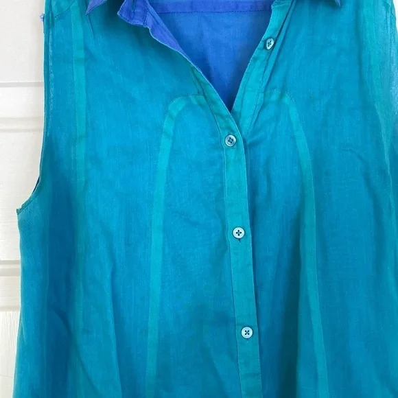 Gauzy silky Reversible double layer lightweight vest duster petticoat - Picture 4 of 13